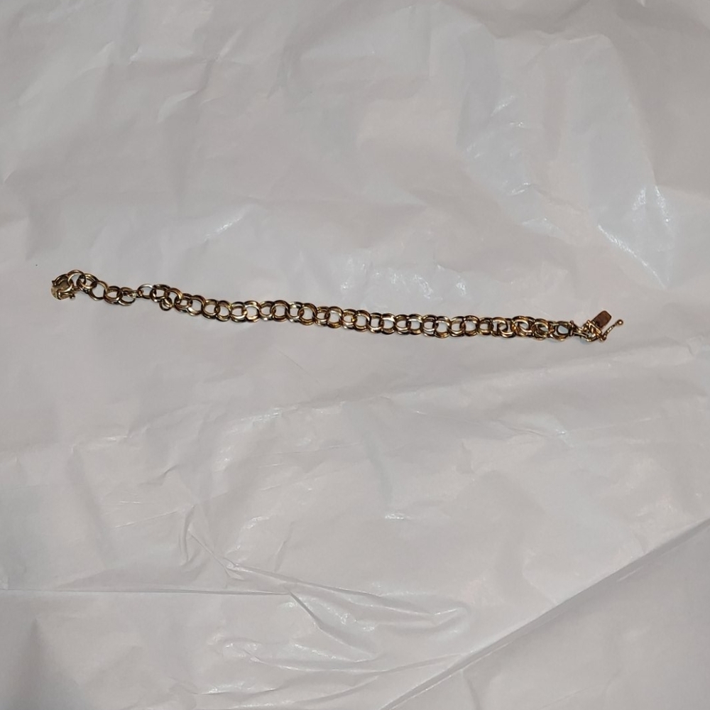 14k gold Italian charm bracelet